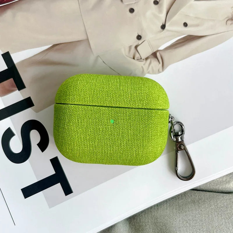 Hülle für AirPods Pro 3–4 Stoffmuster Luxusschutzhülle