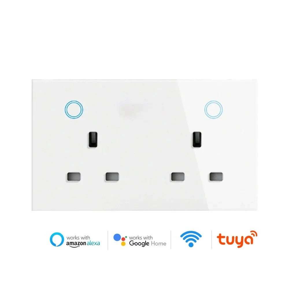 Smarte WLAN-Steckdose UK Dual mit USB-C 20W
