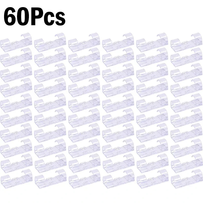 Self-adhesive cable clips, 1-60 pieces, for organization