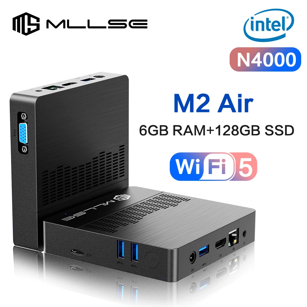 Kompakter Mini-PC Intel N4000 mit 6GB RAM & WLAN