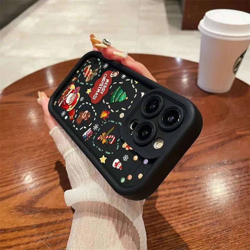 Pixel 9 8 Case Christmas Cartoon Silicone Full Protection Case