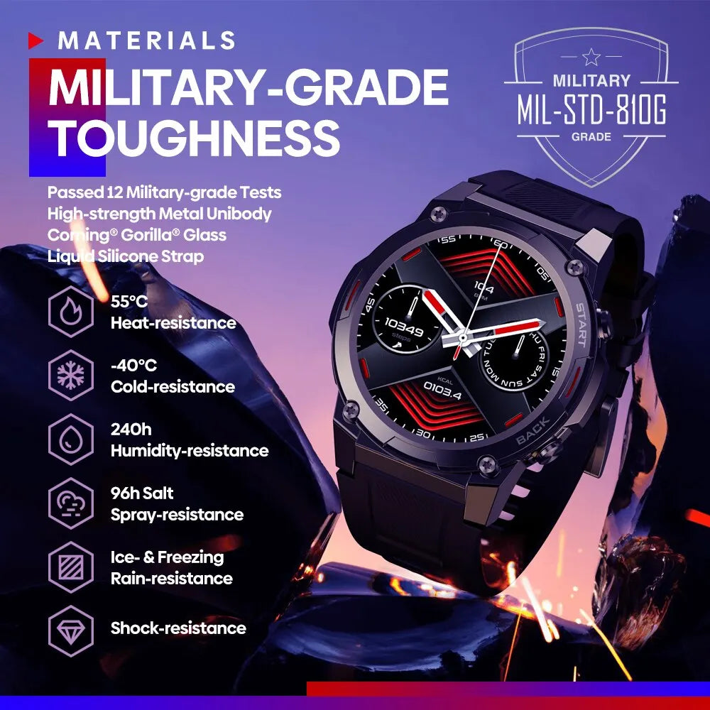 1,43" AMOLED Smartwatch mit Anruf- und Sportfunktionen
