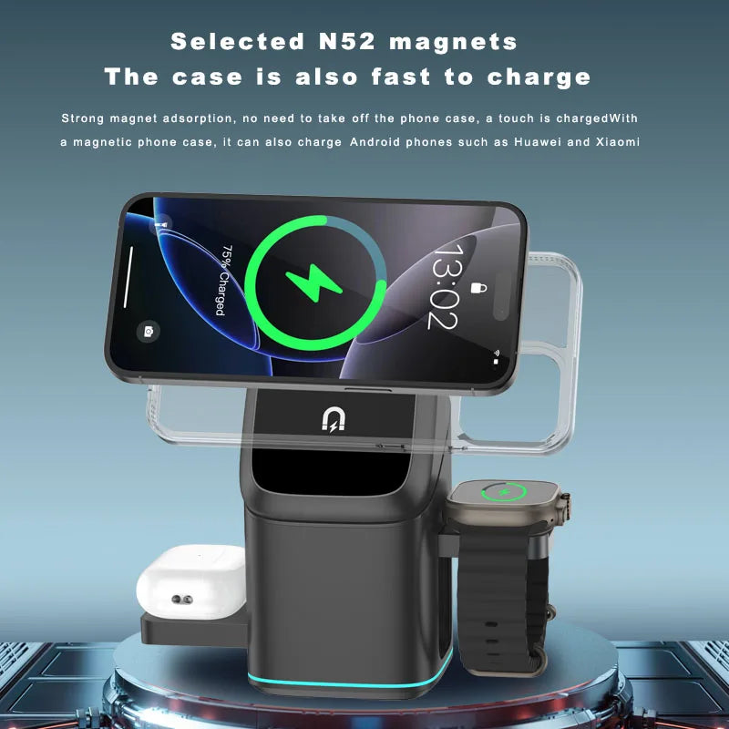 3-in-1 Drehbares MagSafe Ladegerät iPhone iWatch AirPods