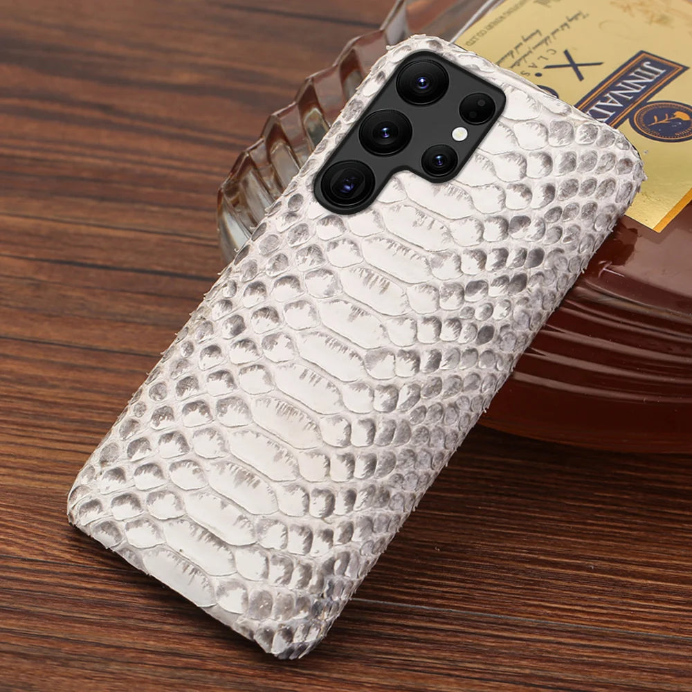 Echte Python Leder Handyhülle für Samsung S25
