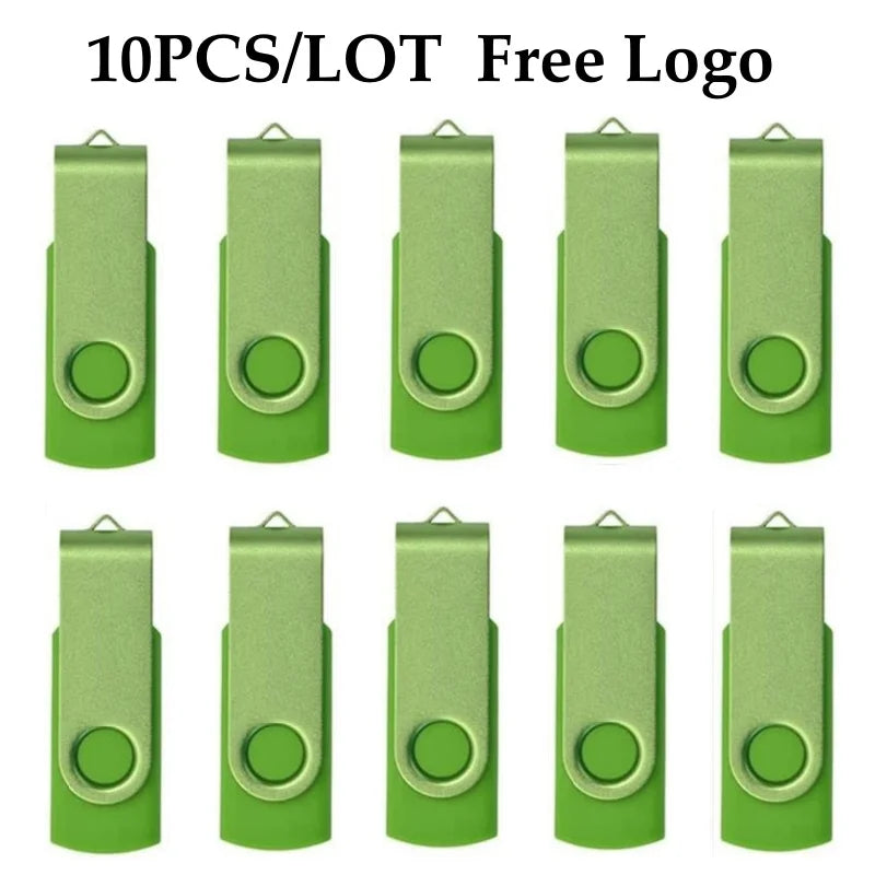 10 Stück USB 2.0 Stick 4–64GB mit Logo