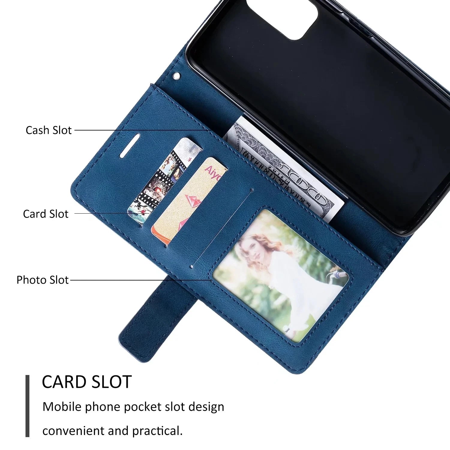 Magnetische Flip Lederhülle für Xiaomi Poco