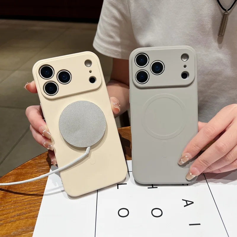 Luxus Magsafe Silikonhülle für iPhone 17 Pro Max