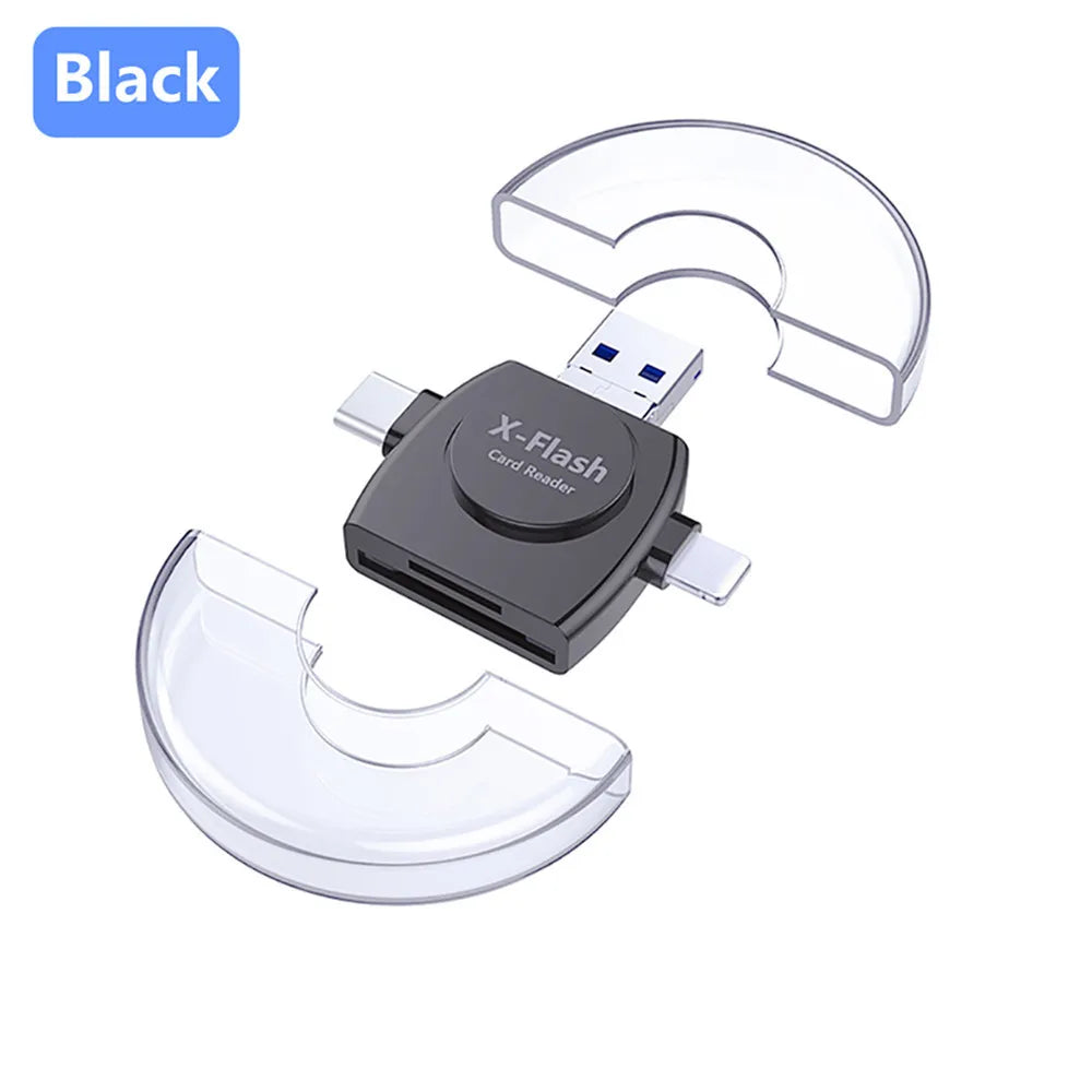 4-in-1 Kartenleser Adapter für iPhone & Android