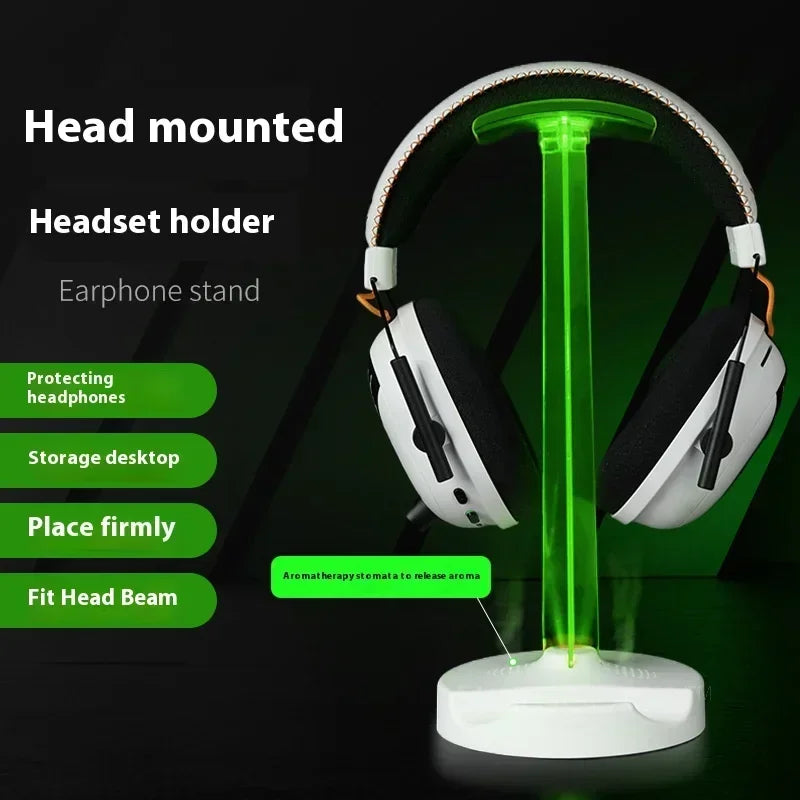 Abnehmbarer LED Kopfhörerhalter mit Licht & Organizer