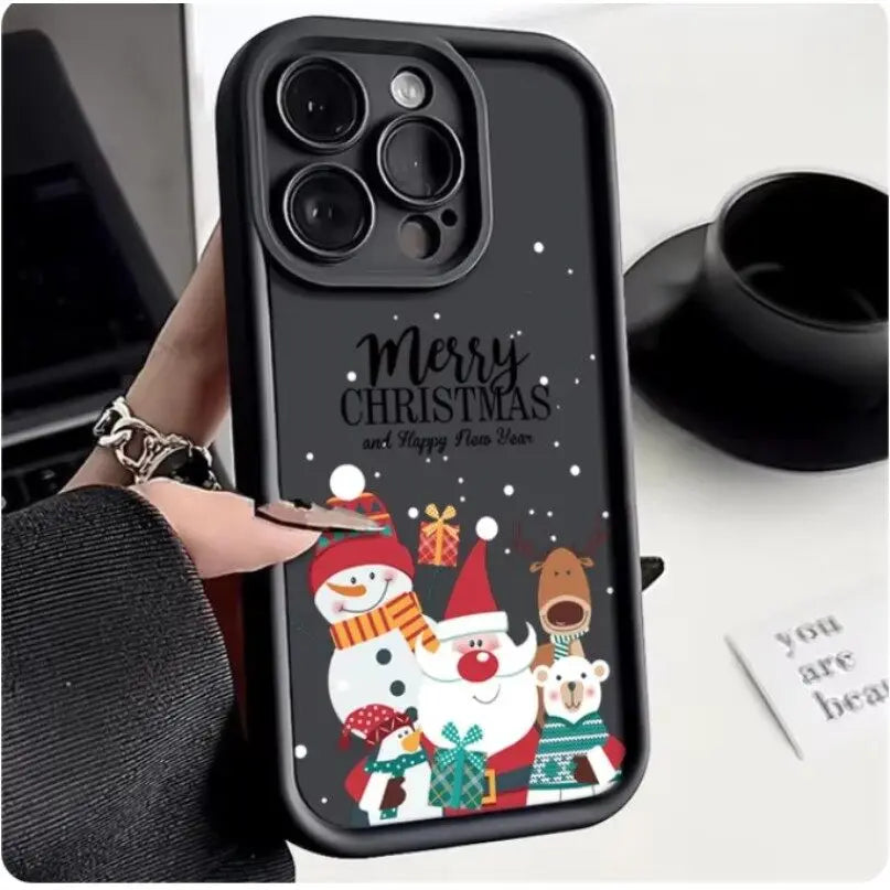 Pixel 9 8 Case Christmas Cartoon Silicone Full Protection Case