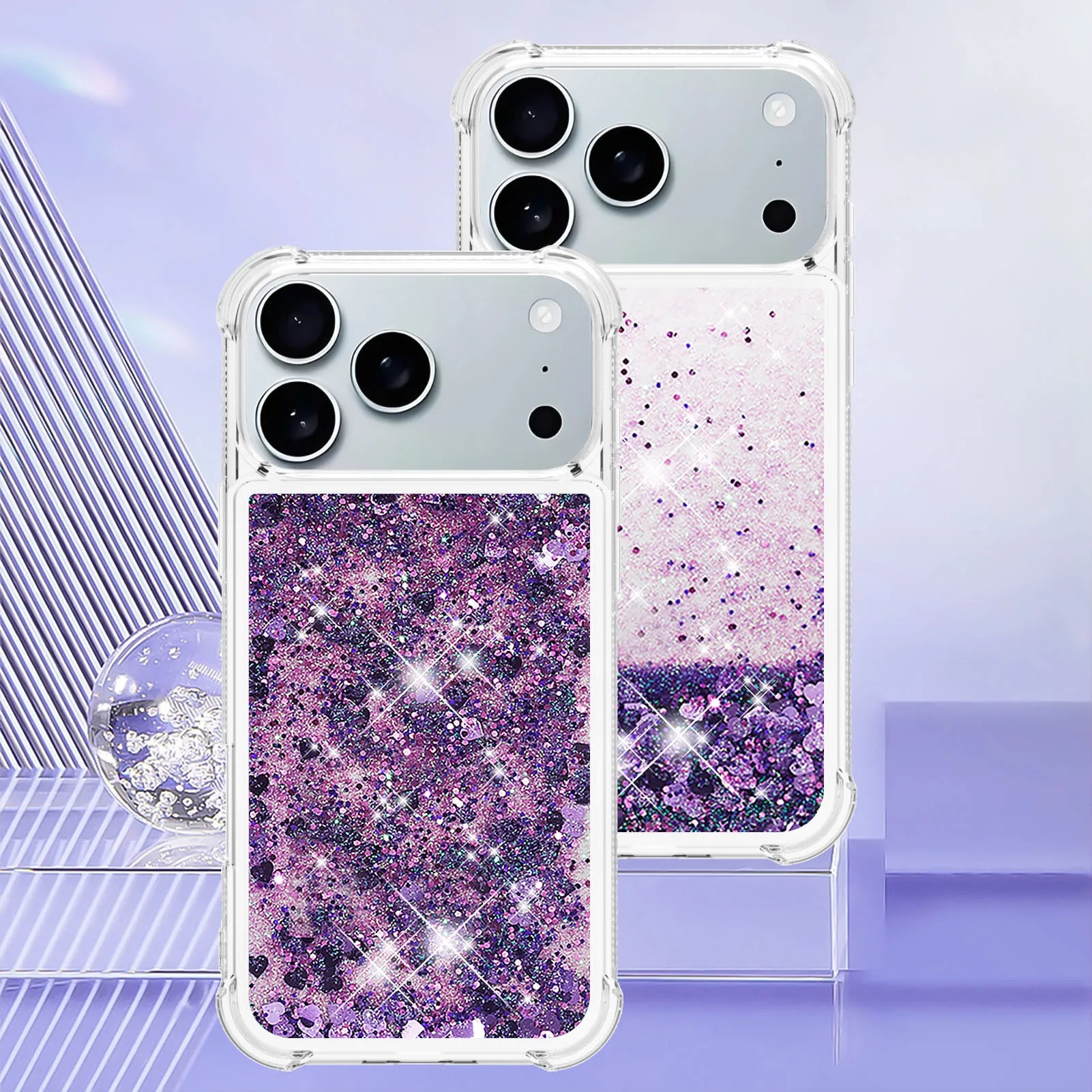 Klare Bling Glitter Treibsand Hülle für iPhone 17 Pro
