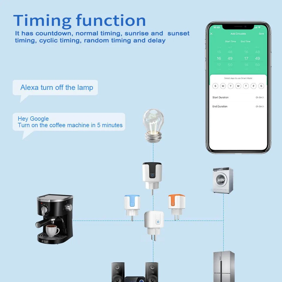 Smart Wi-Fi socket with timer &amp; app control