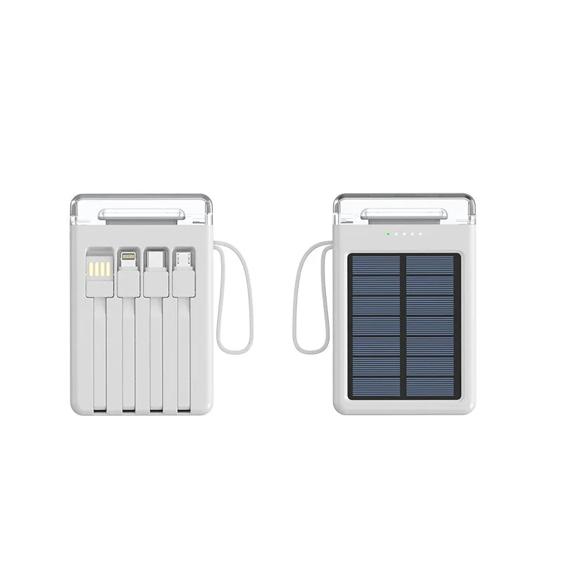 Mini-Solar-Powerbank 20000 mAh mit integriertem Kabel