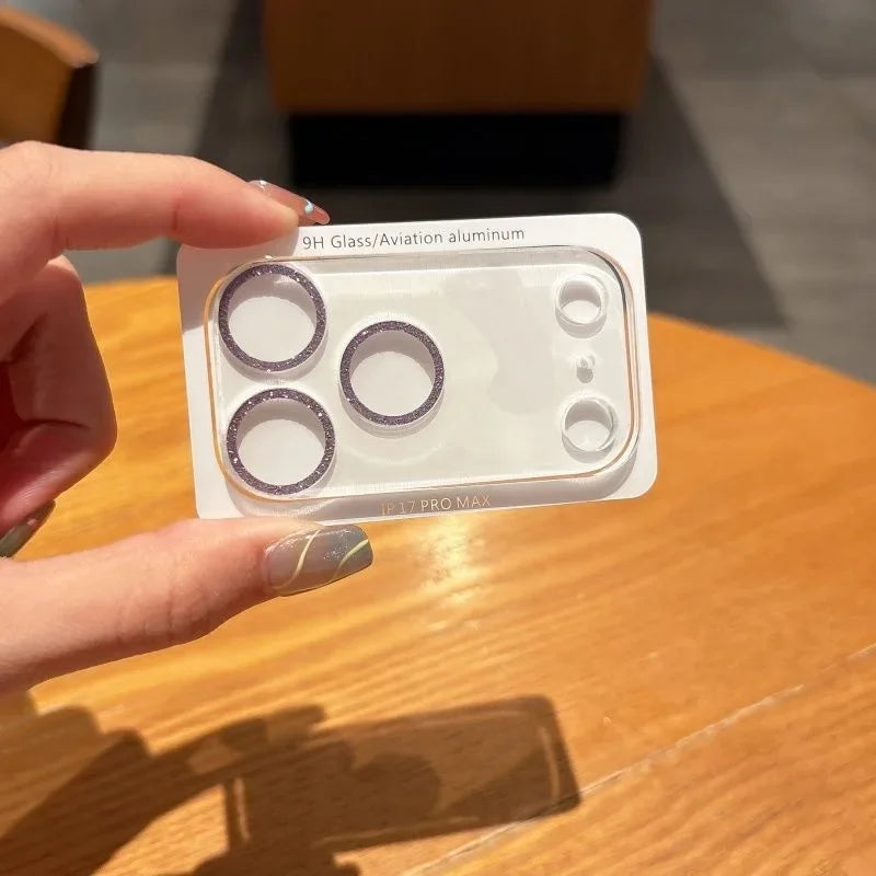 Glitter camera lens protector for iPhone 17 series