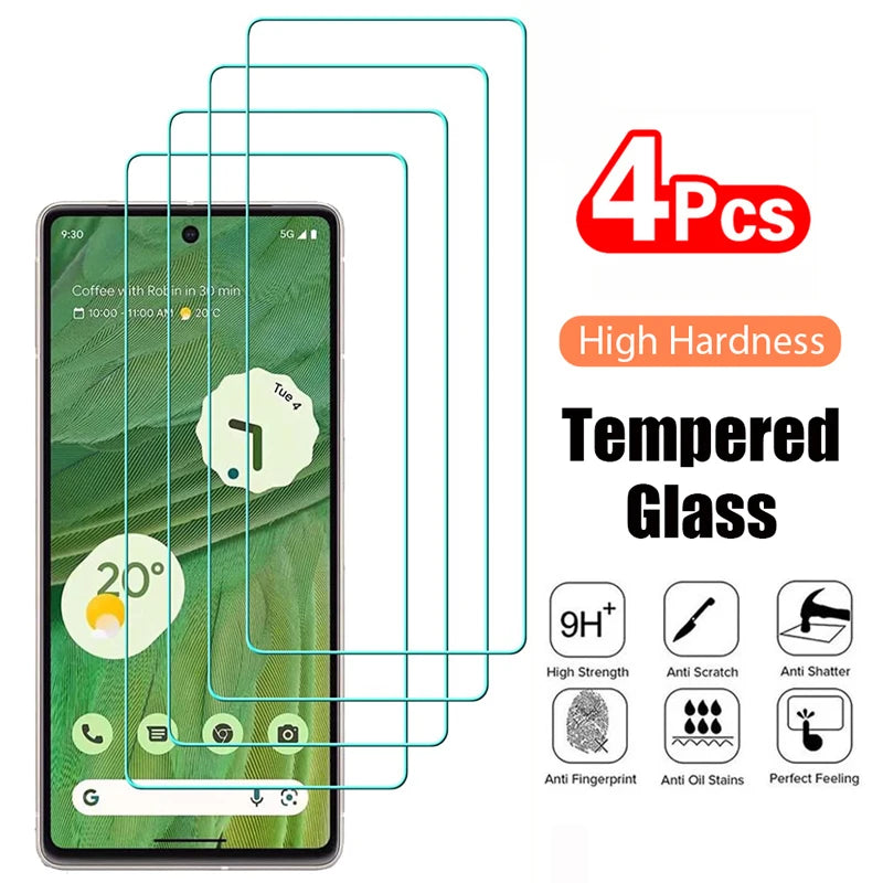 4er Set Panzerglas für Google Pixel Modelle