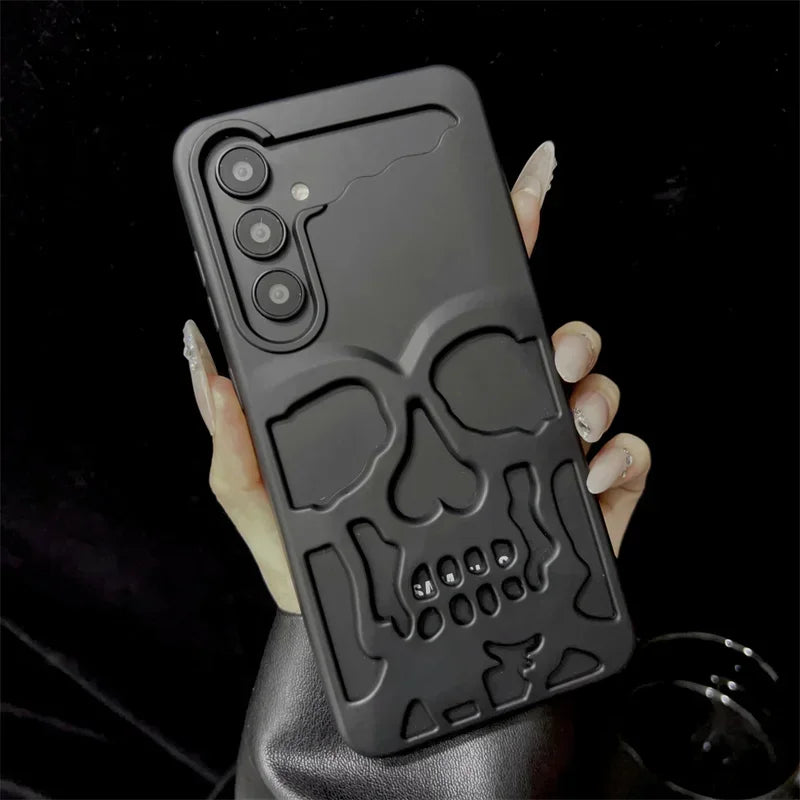 3D Metallic Totenkopf Hülle für Galaxy S23 S24
