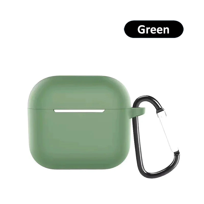 Silicone protective case with buckle for AirPods series