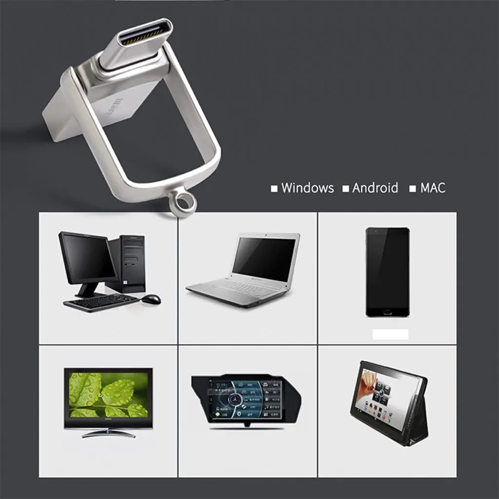 Bliksem 2-in-1 USB-Stick Type-C 32–128GB