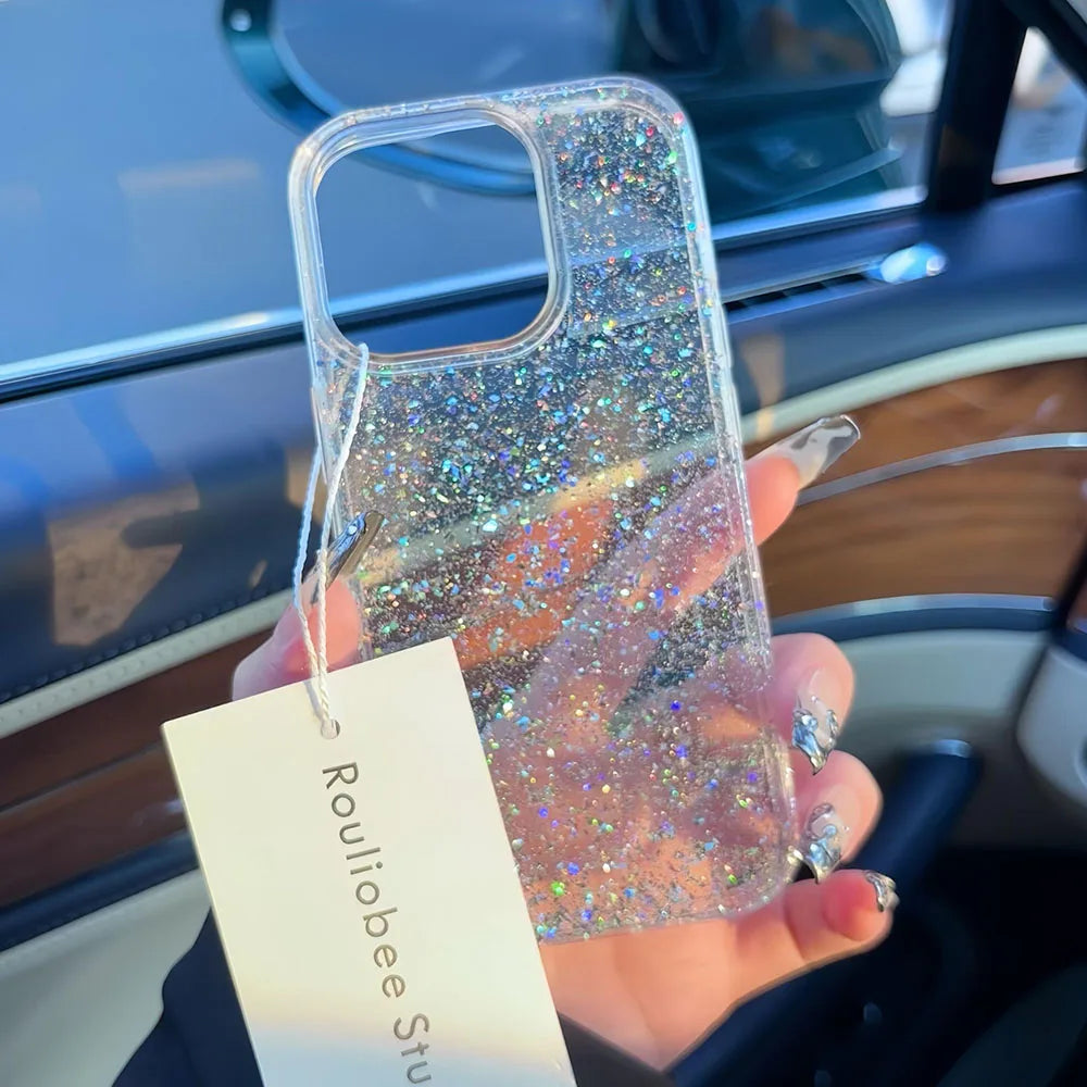 Glitzer Transparente Bling Hülle für iPhone 17