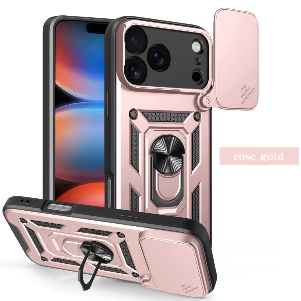 Militärische Schutzhülle mit Ring für iPhone 17 Pro Max