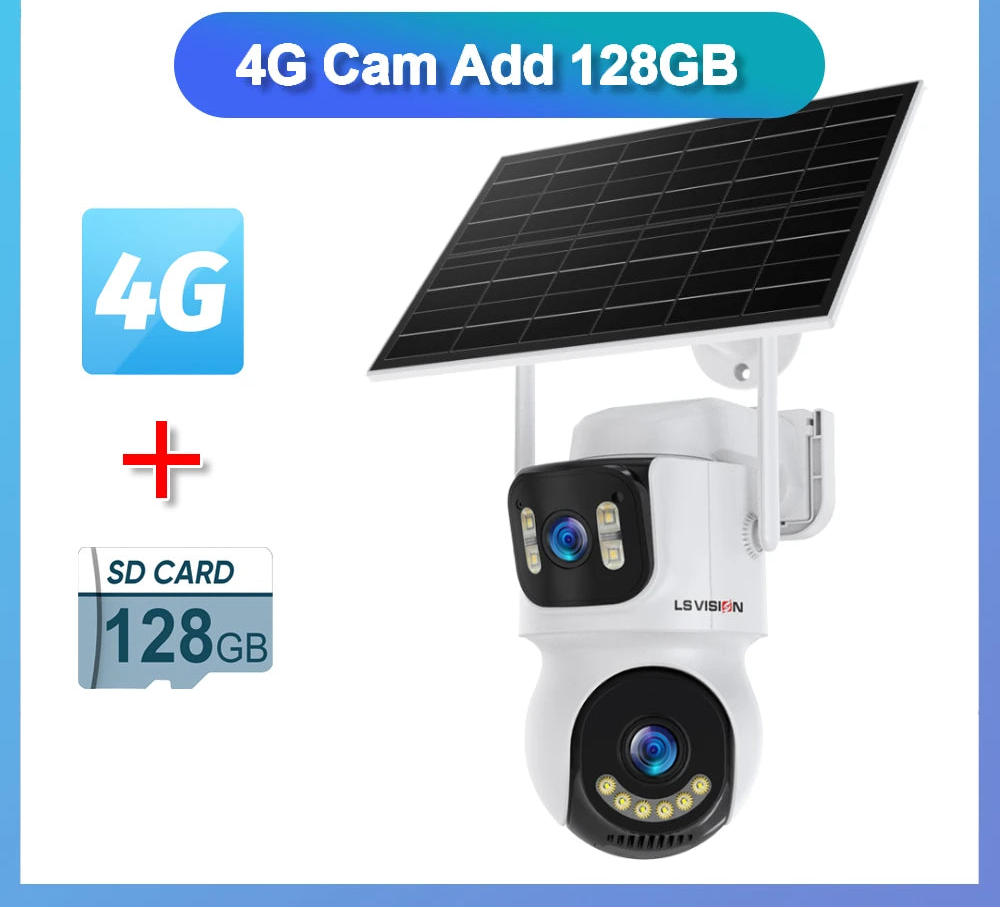 4K 4G WiFi Solar Camera with 10X Zoom and Auto Tracking
