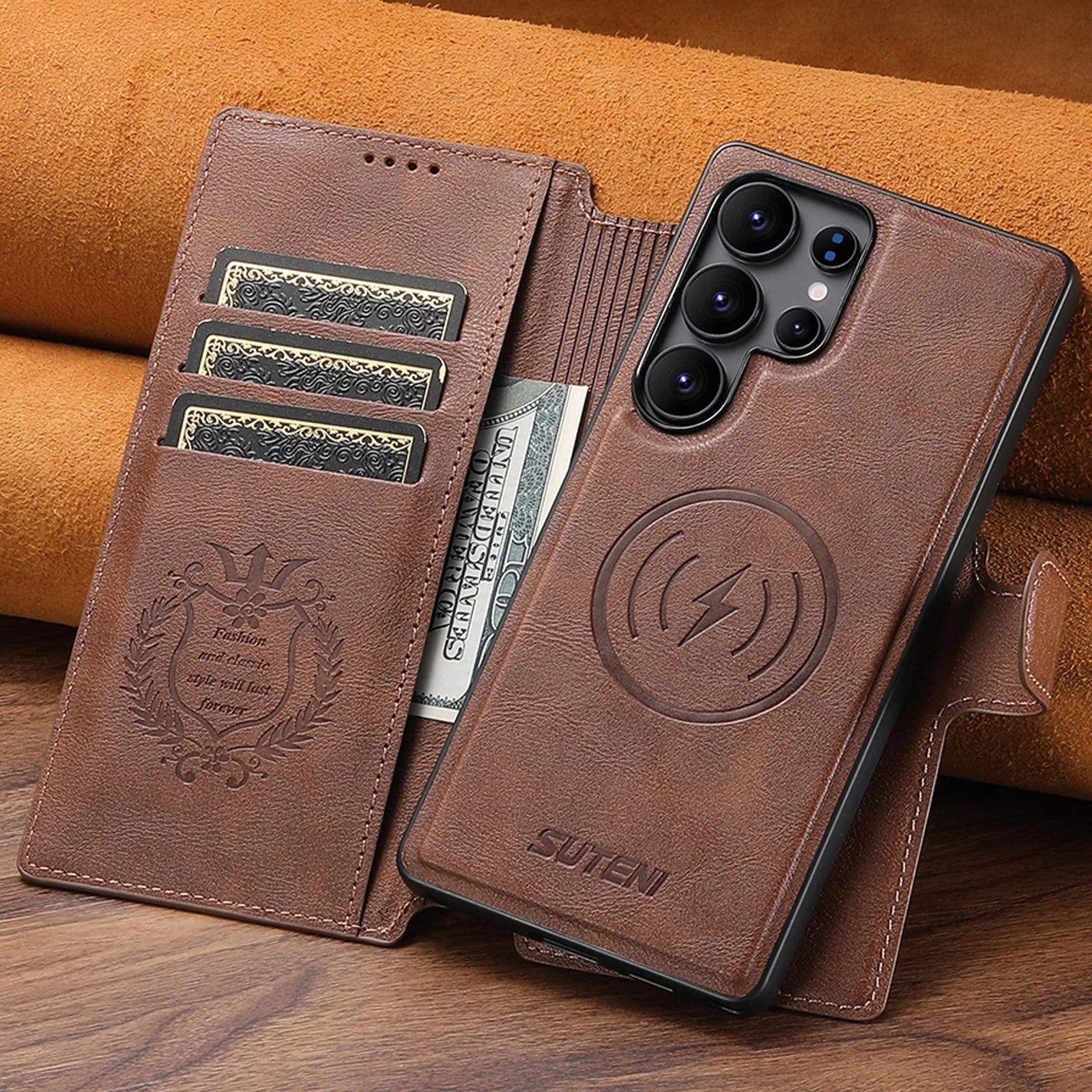 PU Leder Hülle für Samsung S23 S24 S25