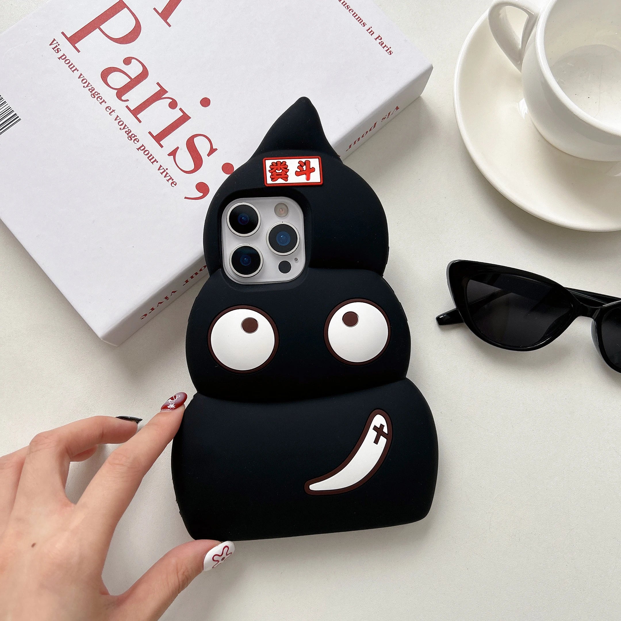 3D Poop Cartoon Hülle iPhone Silikon lustig weich