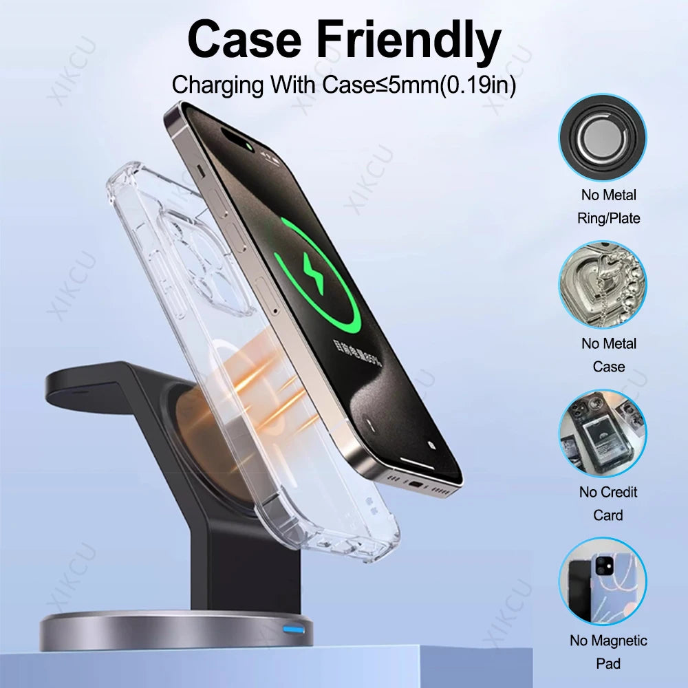 3-in-1 Magnetisches Schnellladegerät für iPhone & Watch