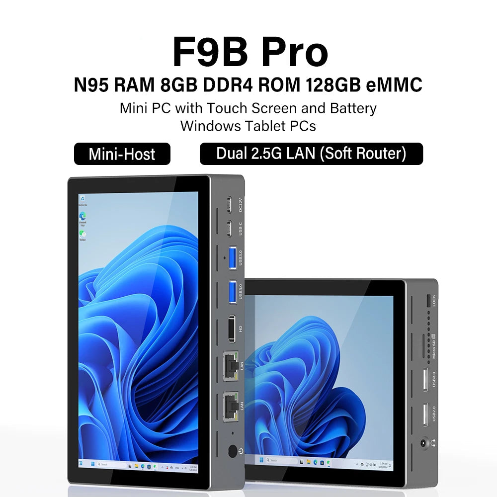 Higole F9B Pro 7" Mini-PC Intel N95 8GB 128GB Tablet