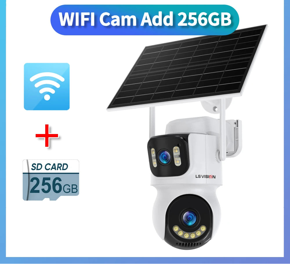 4K 4G WiFi Solar Camera with 10X Zoom and Auto Tracking