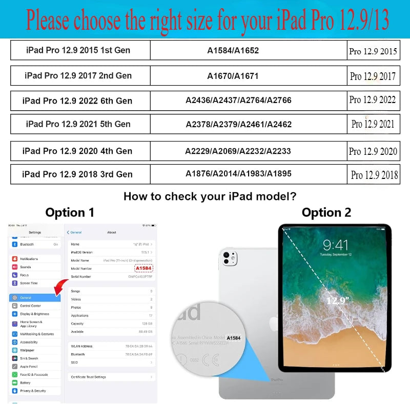 iPad Hülle 360° Drehbar Air/Pro 12,9
