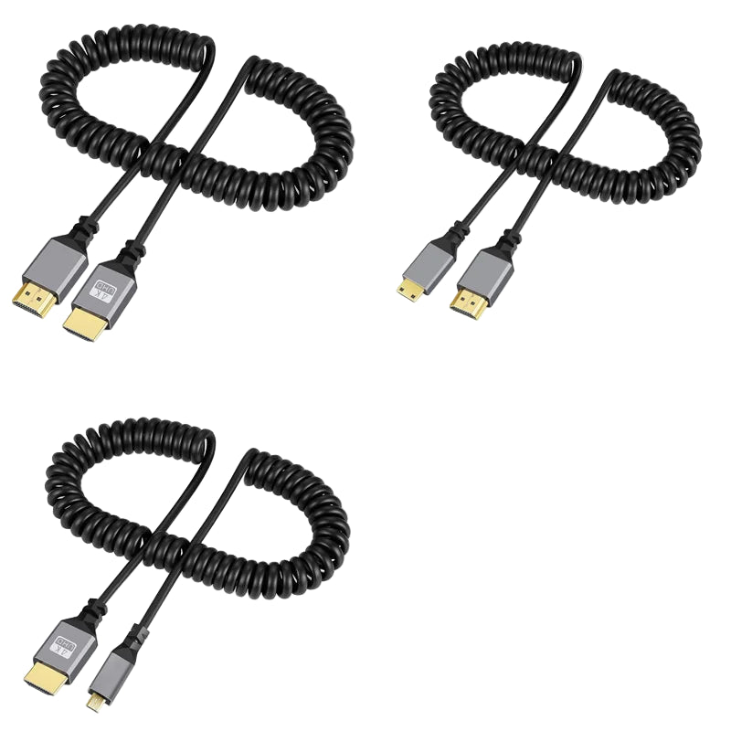 Flexibles 4K HDMI Spiralkabel 0,5-2,4m Verlängerung