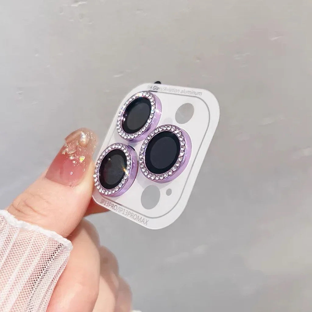 Diamant Kameraobjektiv-Schutz für iPhone 12–16 Pro Max