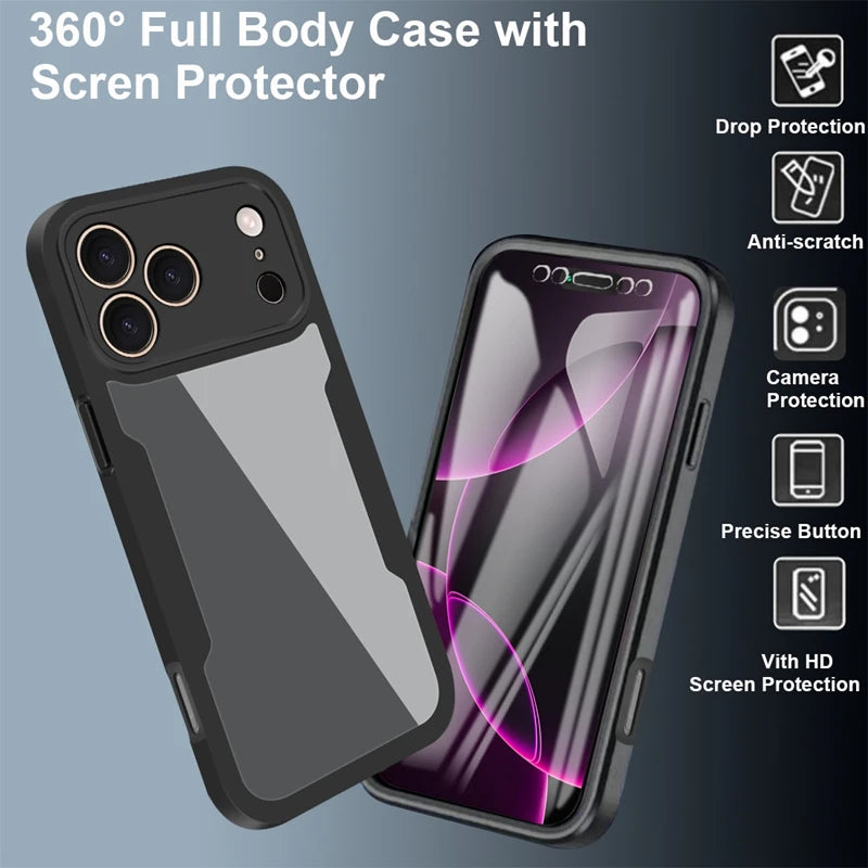 Klare 360 Ganzkörperschutzhülle für iPhone 17 Pro Max