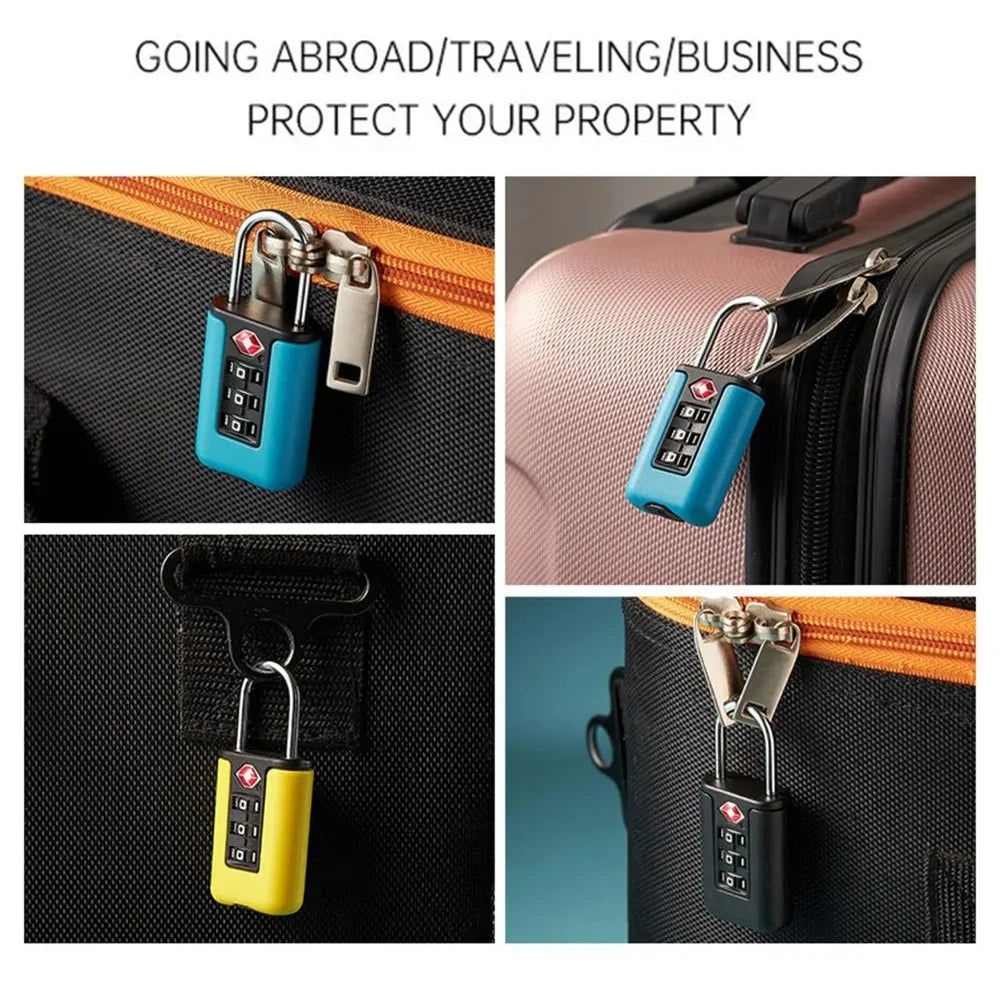 TSA Reiseschloss mit Zahlencode im Kontrastdesign