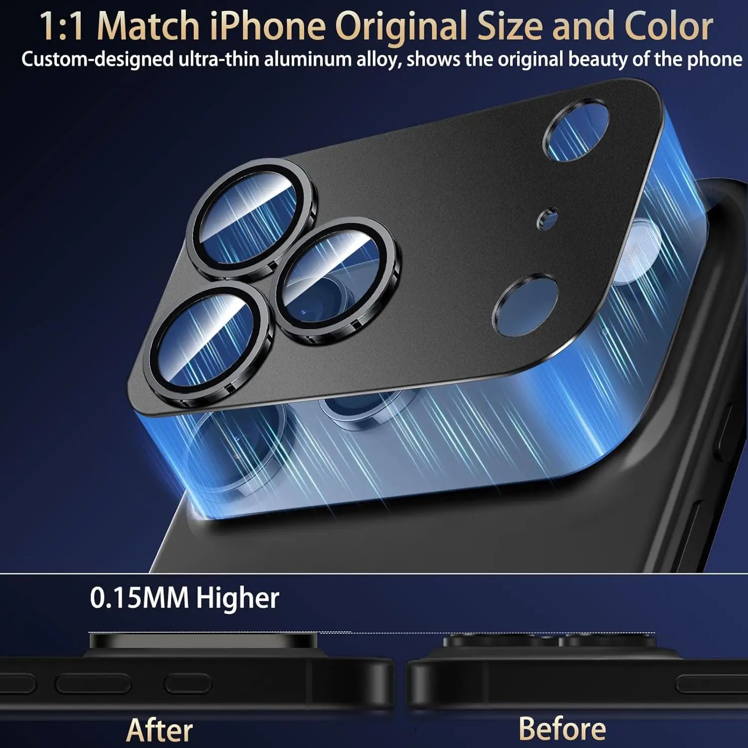 Metall Kamera Schutzglas für iPhone 17 Pro Max