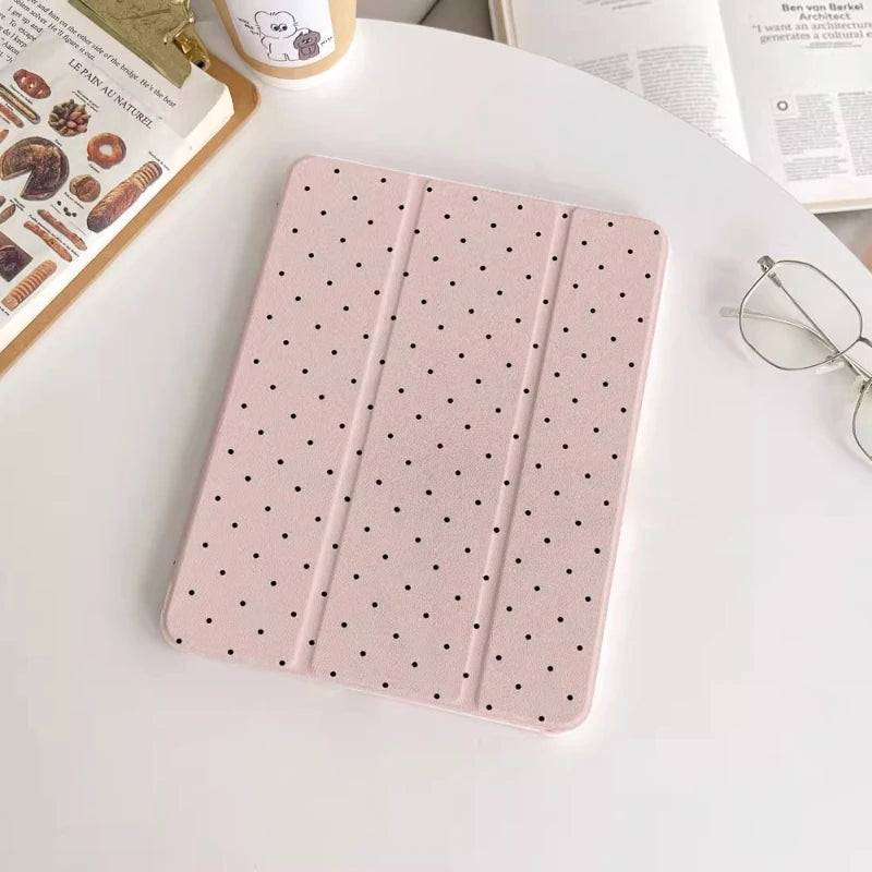 Polka Dots iPad Case Black