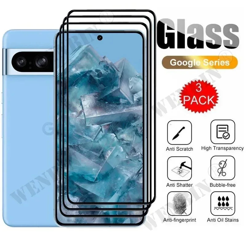 3X Panzerglas für Google Pixel 10 9 8 7 6 Pro