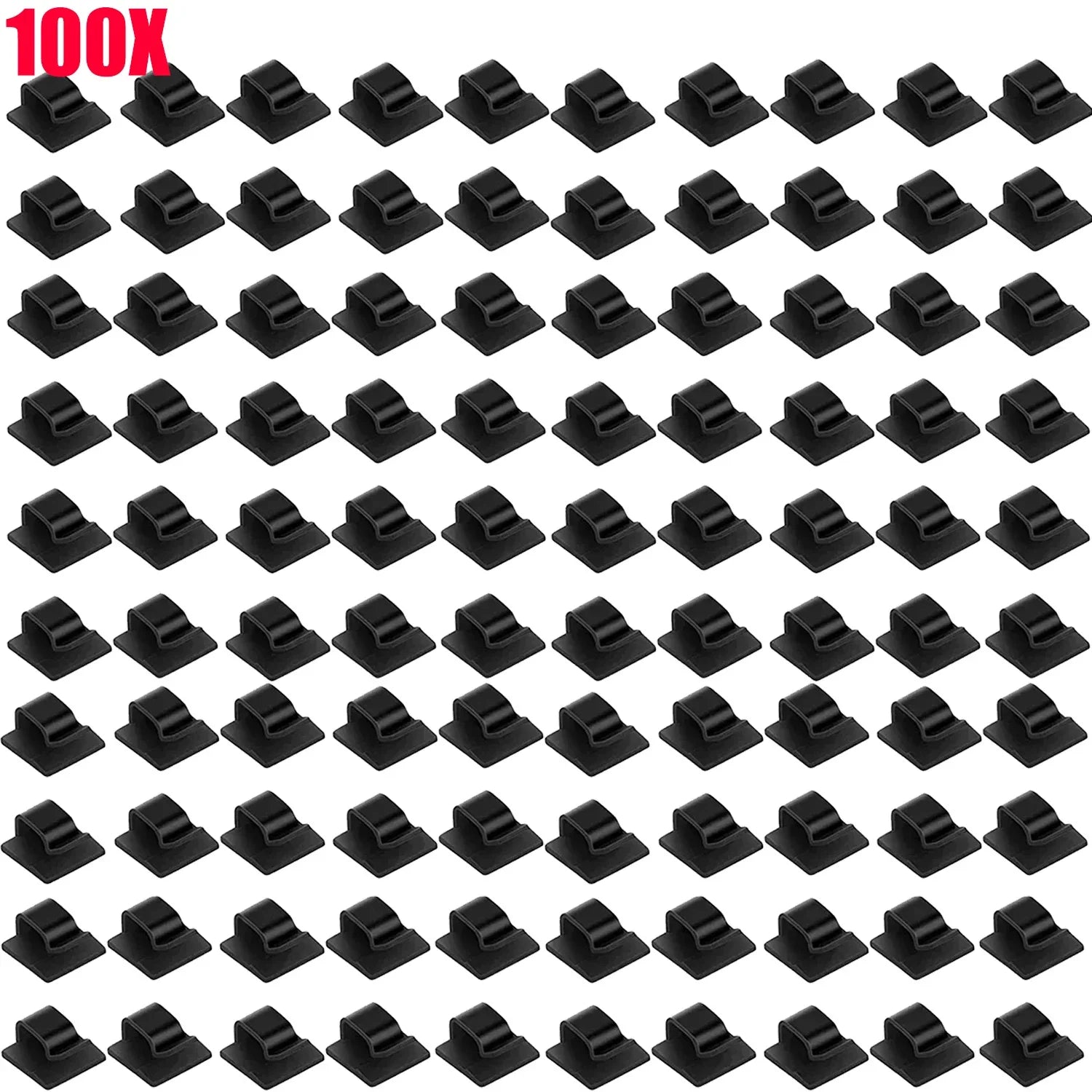 Silicone cable clips, self-adhesive, 10–100 pieces