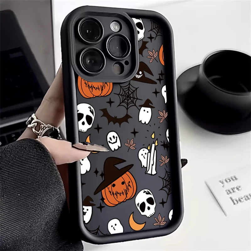 Silikon Hülle Halloween Kürbis Geist für iPhone