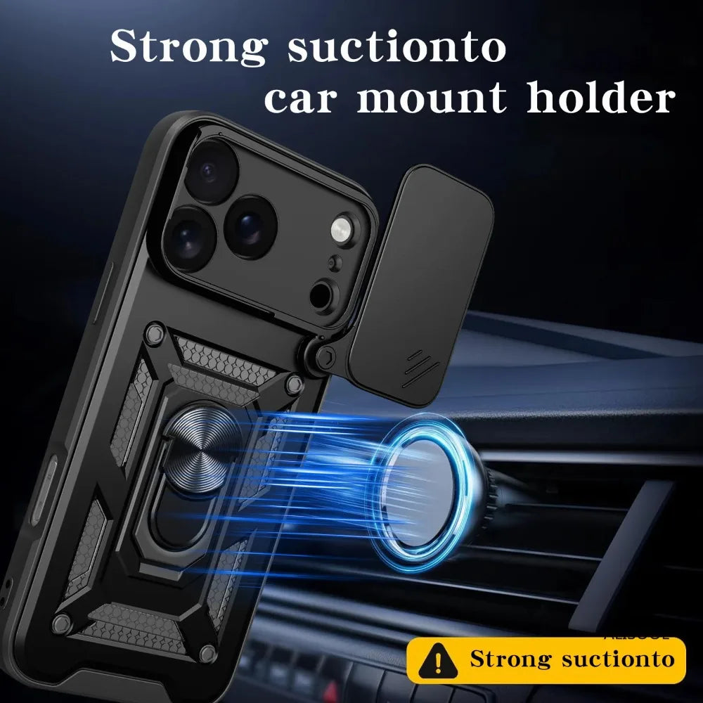 Militärische Schutzhülle mit Ring für iPhone 17 Pro Max