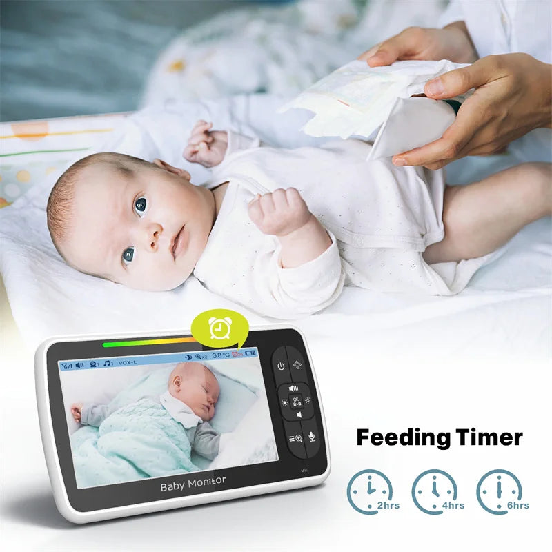 Video Babyphone 5" mit Kamera & Zwei-Wege-Audio