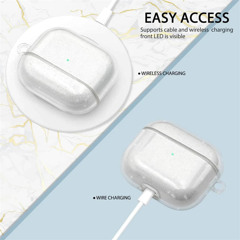 Glitzer Transparente Hülle für AirPods Pro 1 & 2