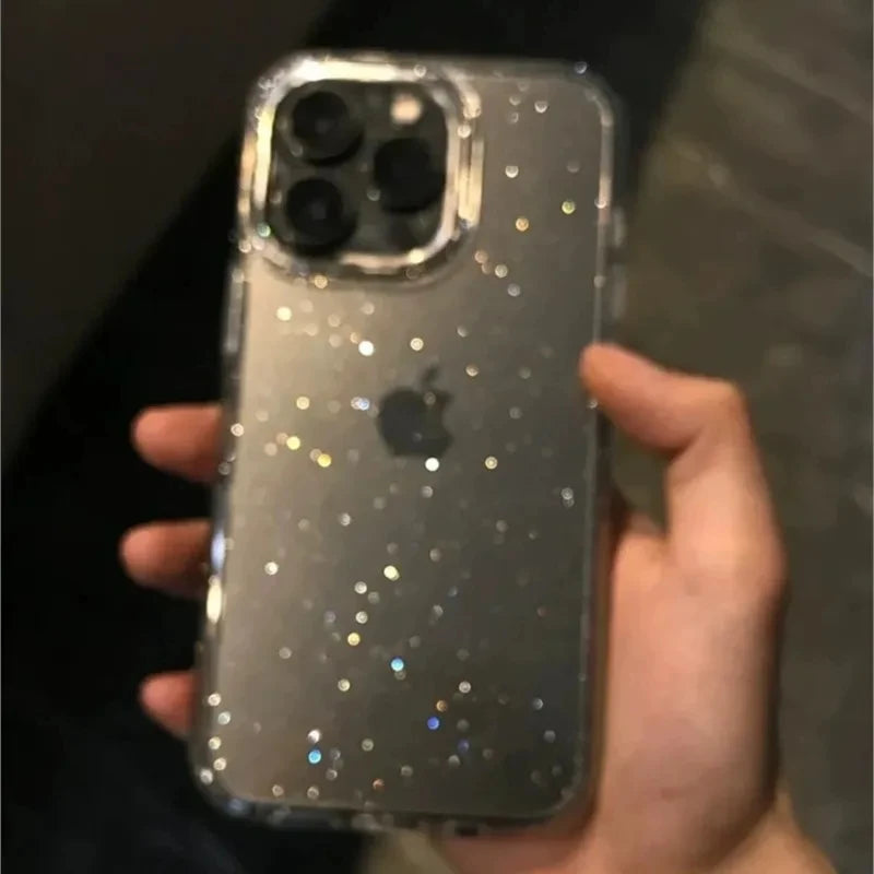 Luxus Bling Glitter klare Handyhülle iPhone 11–16 Pro Max