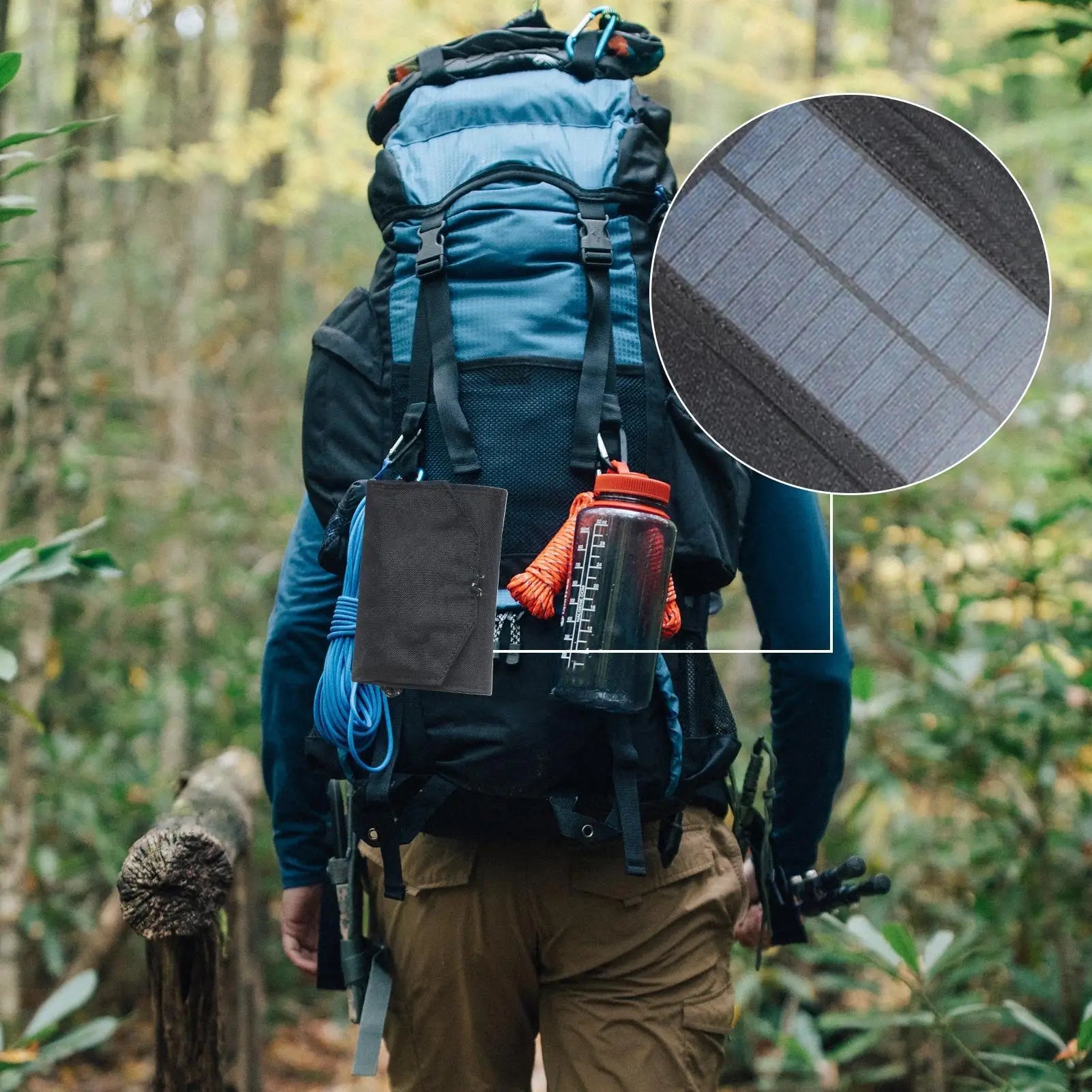 120W Foldable Solar Charger with Dual USB