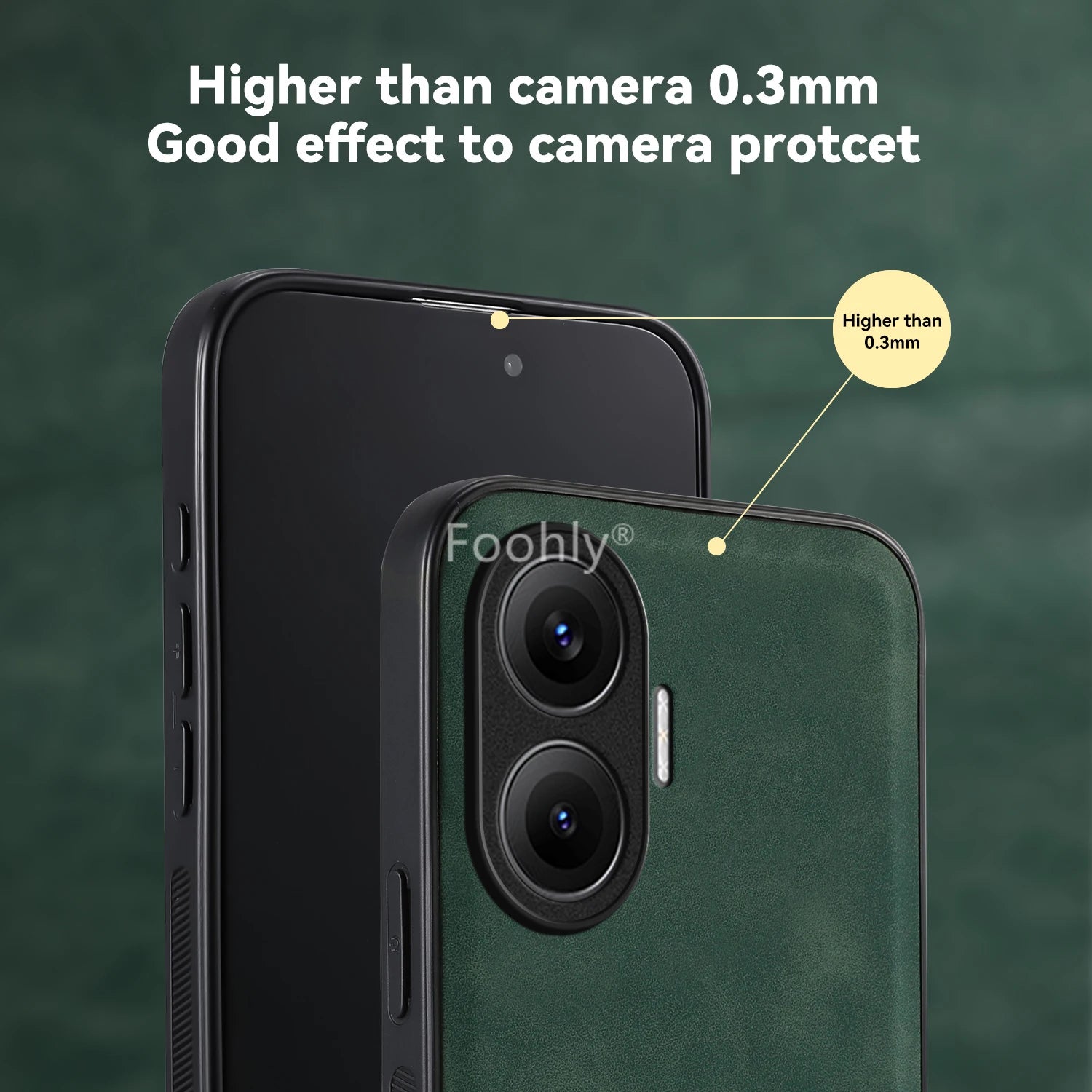 Nubuk Lederhülle für Xiaomi Poco F7