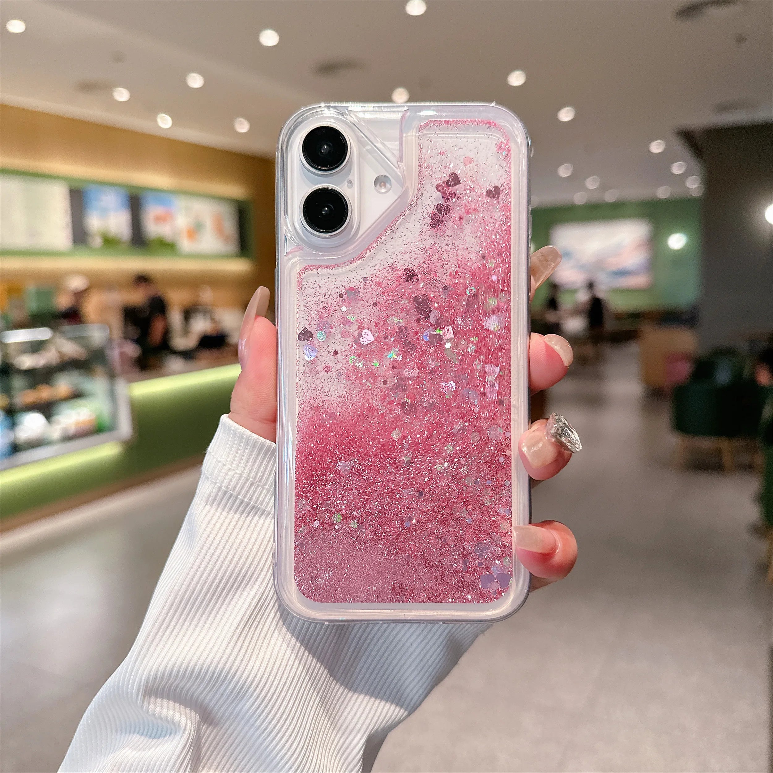 Glitzernde Treibsand-Hülle für iPhone 17 Serie Softcase