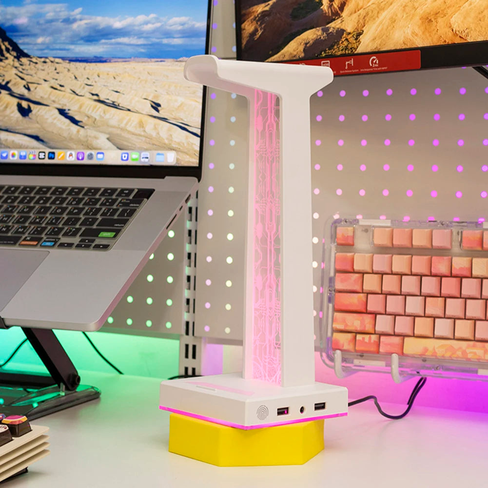 RGB Gaming Kopfhörerständer mit USB & 10 Lichtmodi