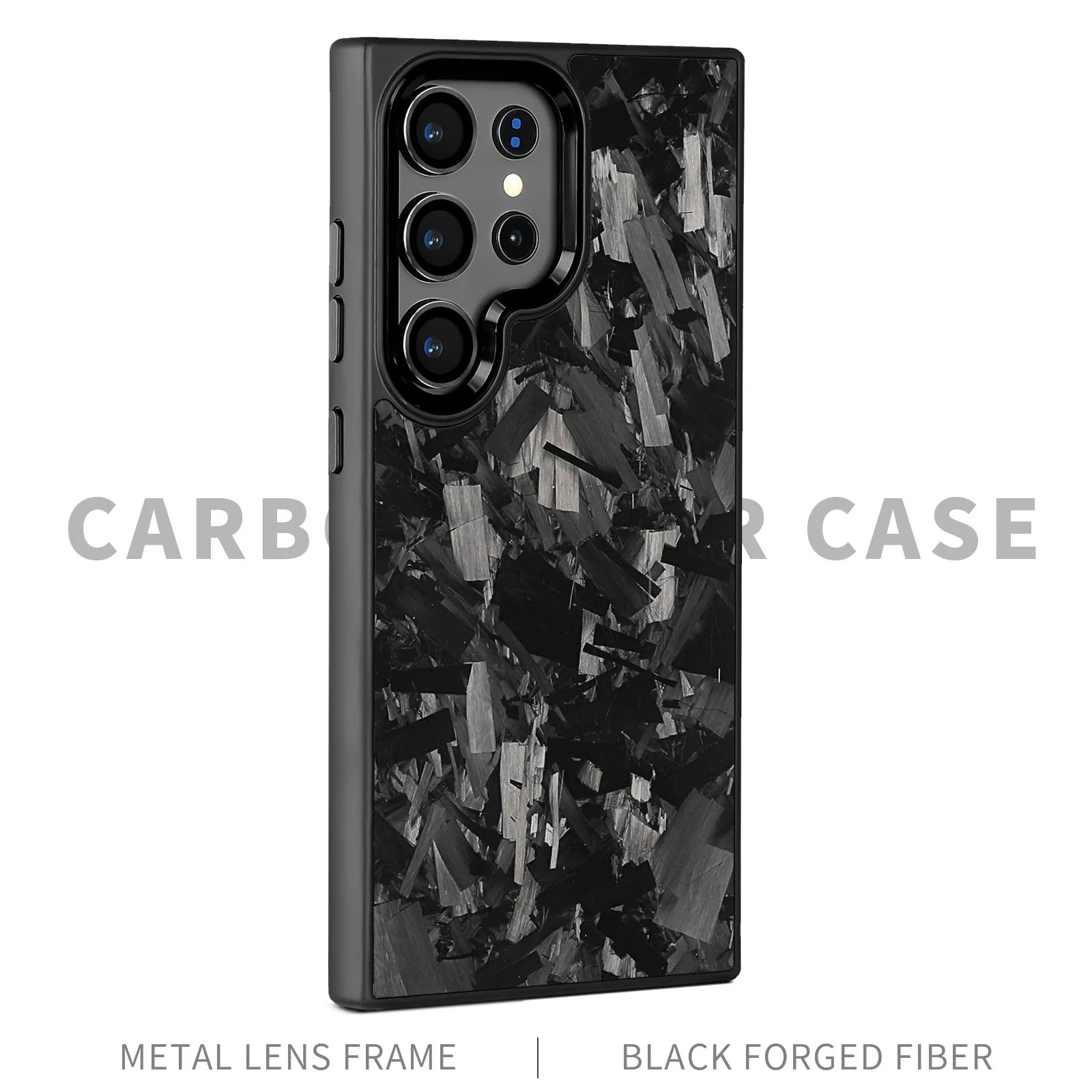 Glänzende Kohlefaser Hülle für Galaxy S25 Ultra