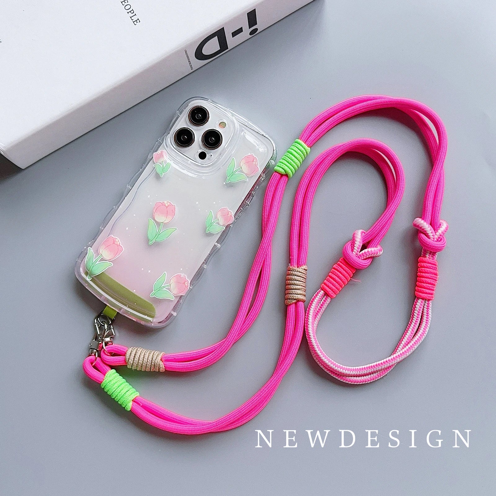 Personalisierter Trend Doppel-Farbiger Handy-Lanyard